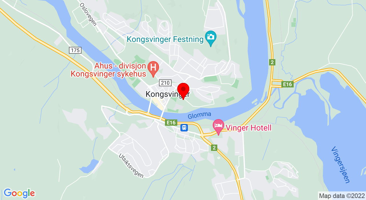 Google Map of Markensvegen 4,2212+KONGSVINGER