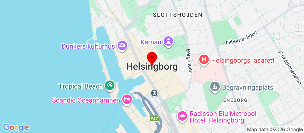 Kart over Helsingborg Sverige 