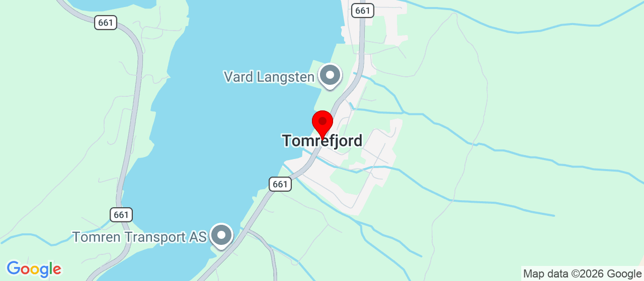 Kart over Tømra 