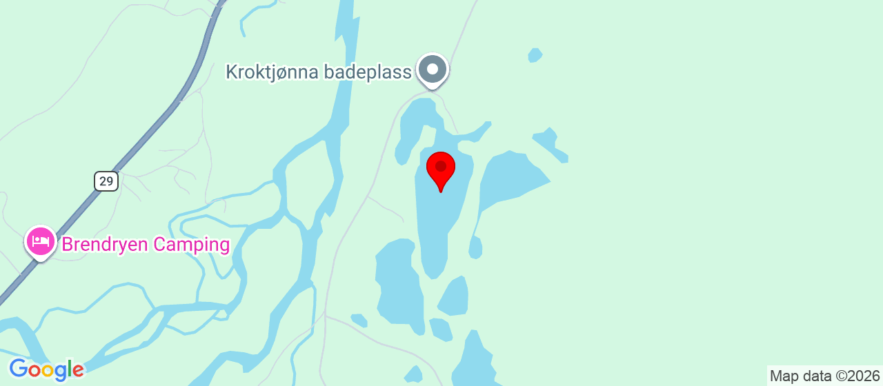 Kart over Kroktjønna Grimsbu