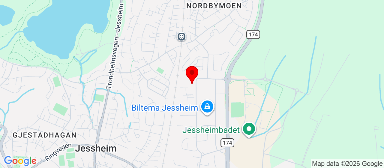 Kart over Hoppensprett hallen JESSHEIM