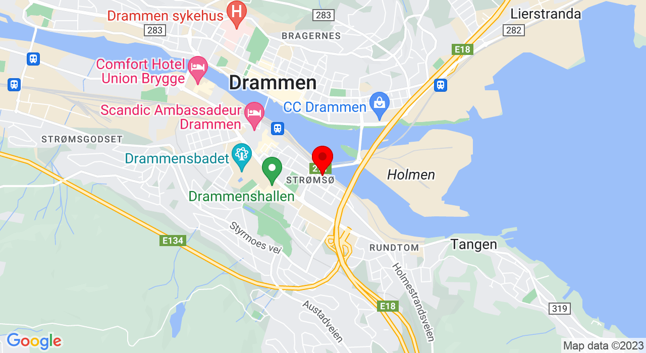 Google Map of Tollbugata 51,3044+Drammen
