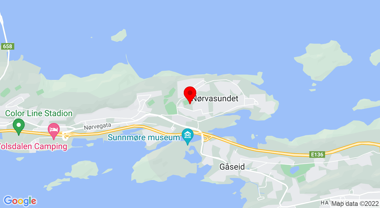 Google Map of Husafjellet 9,6009+ÅLESUND