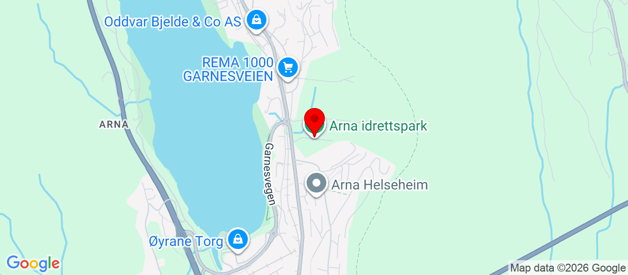 Kart over Indre Arnavegen 189 