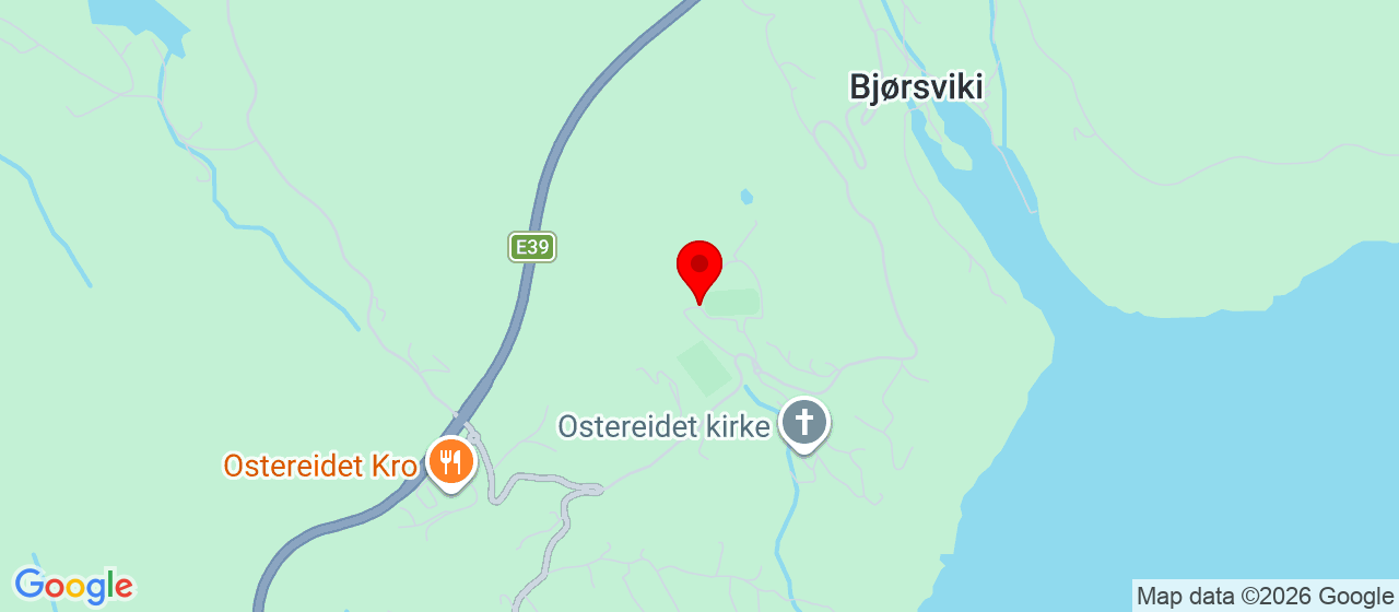 Kart over Ostereidet Idrettspark 