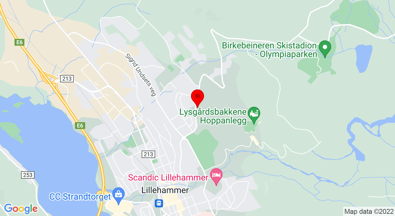 Google Map of Nordsetervegen 55,2618+LILLEHAMMER