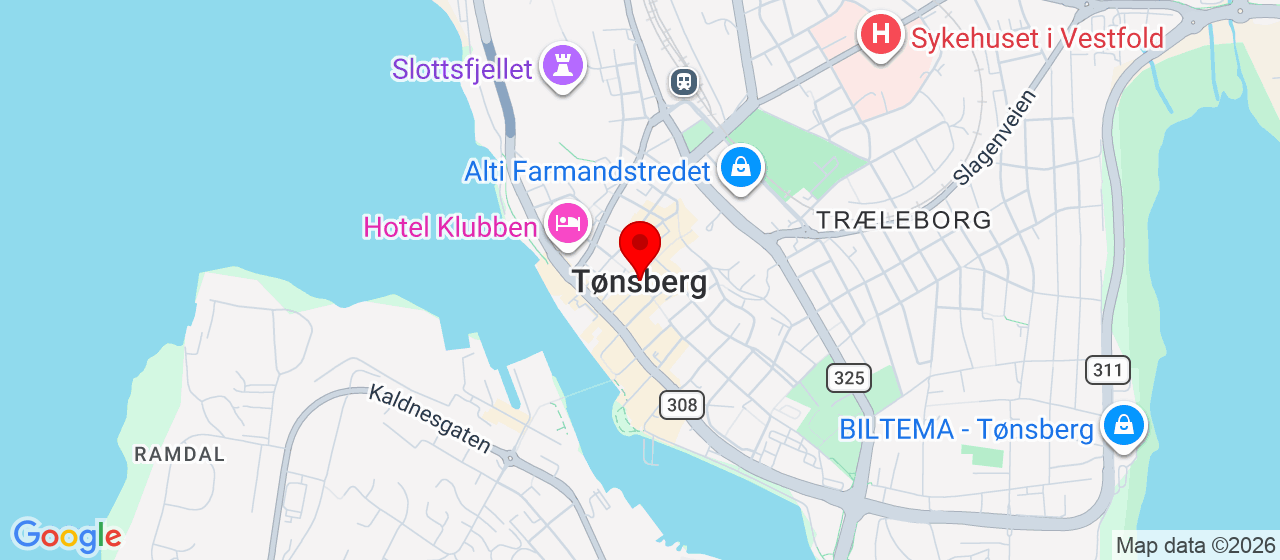 Kart over Tønsberg Tønsberg