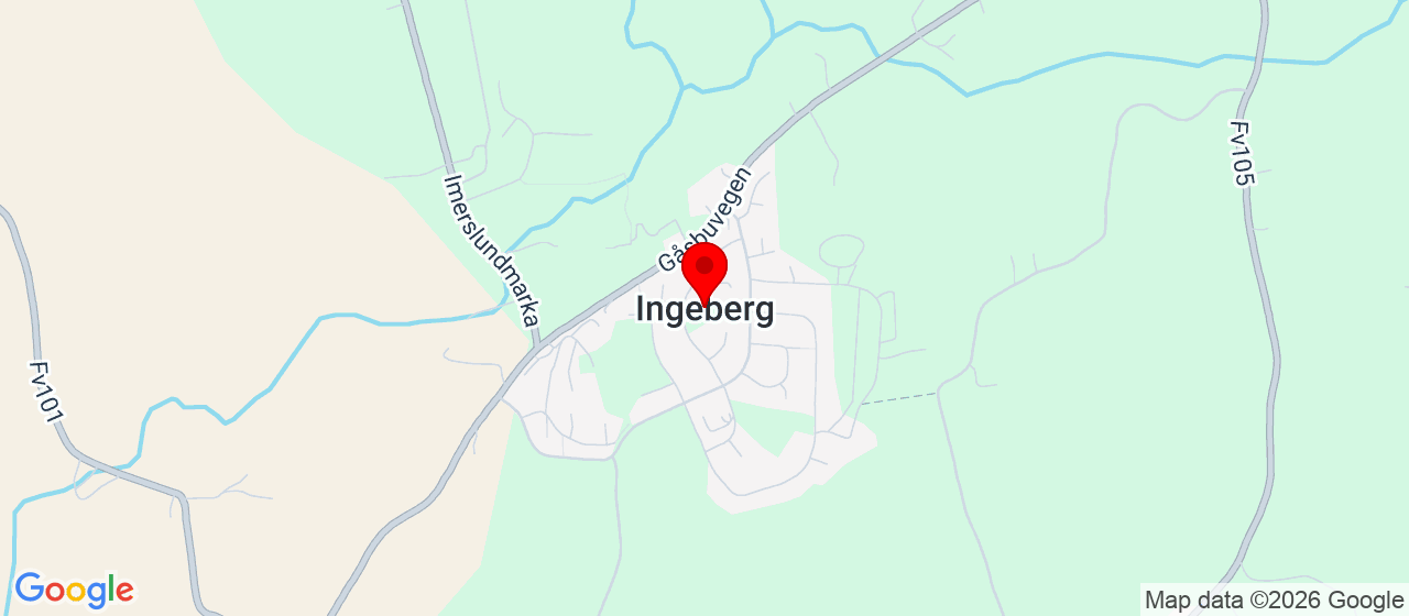 Kart over Ormsetermyrvegen 100 Ingeberg