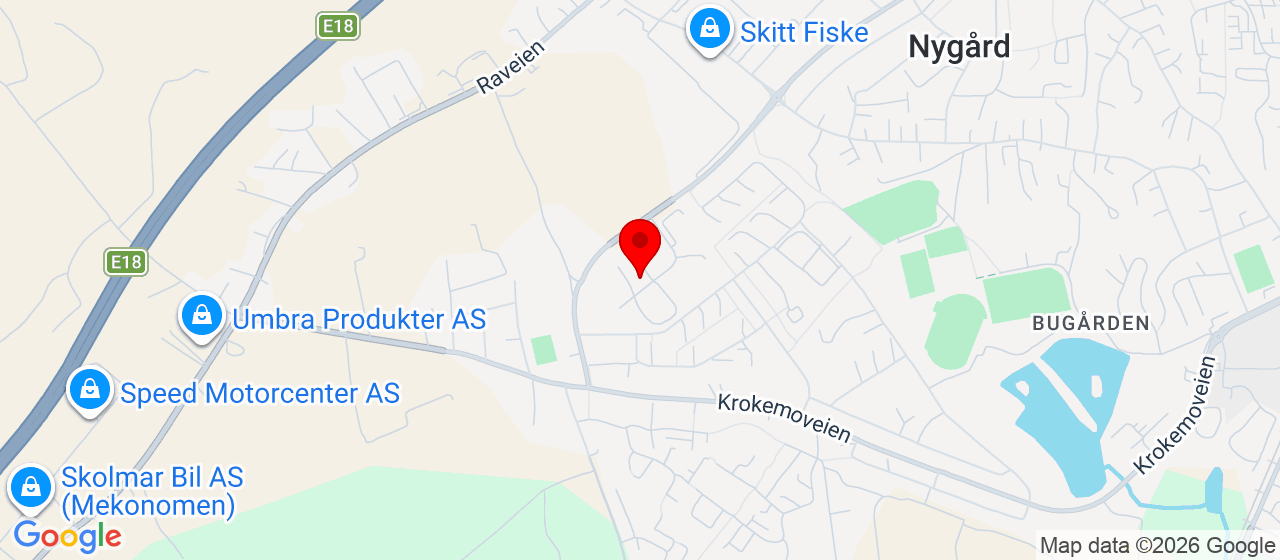 Kart over Hinderveien 5 SANDEFJORD