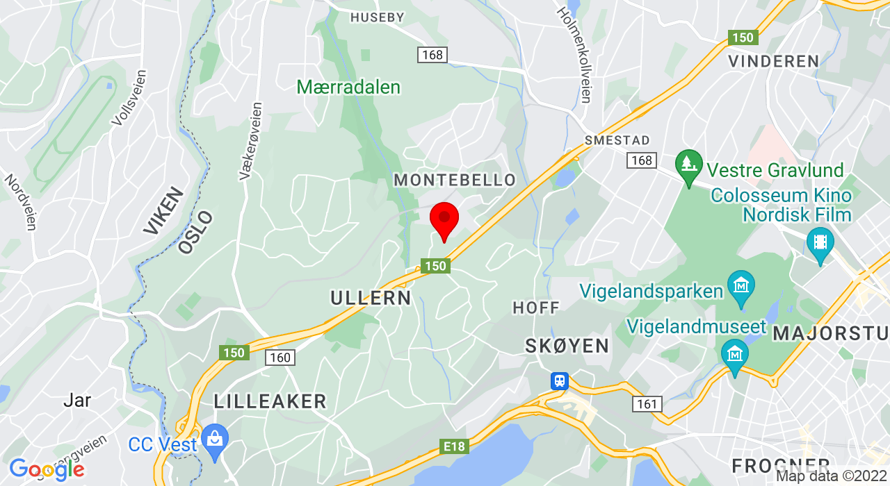 Google Map of Ullern Videregående skole,+