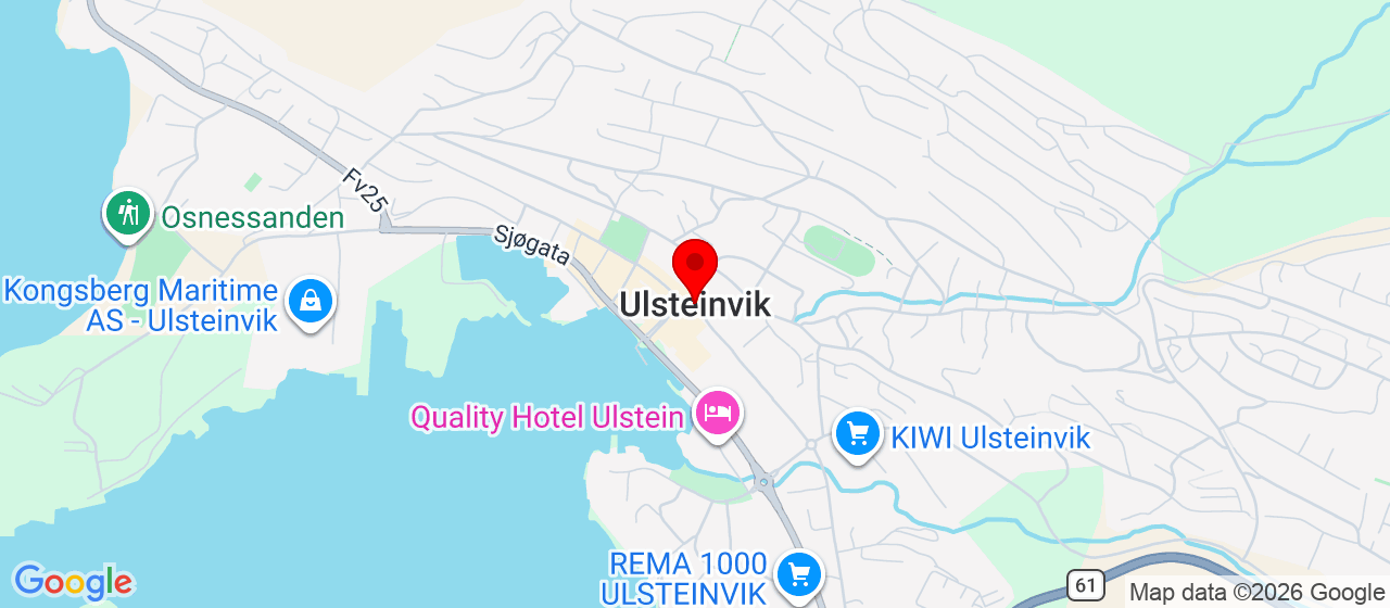 Kart over Info kjem Ulsteinvik