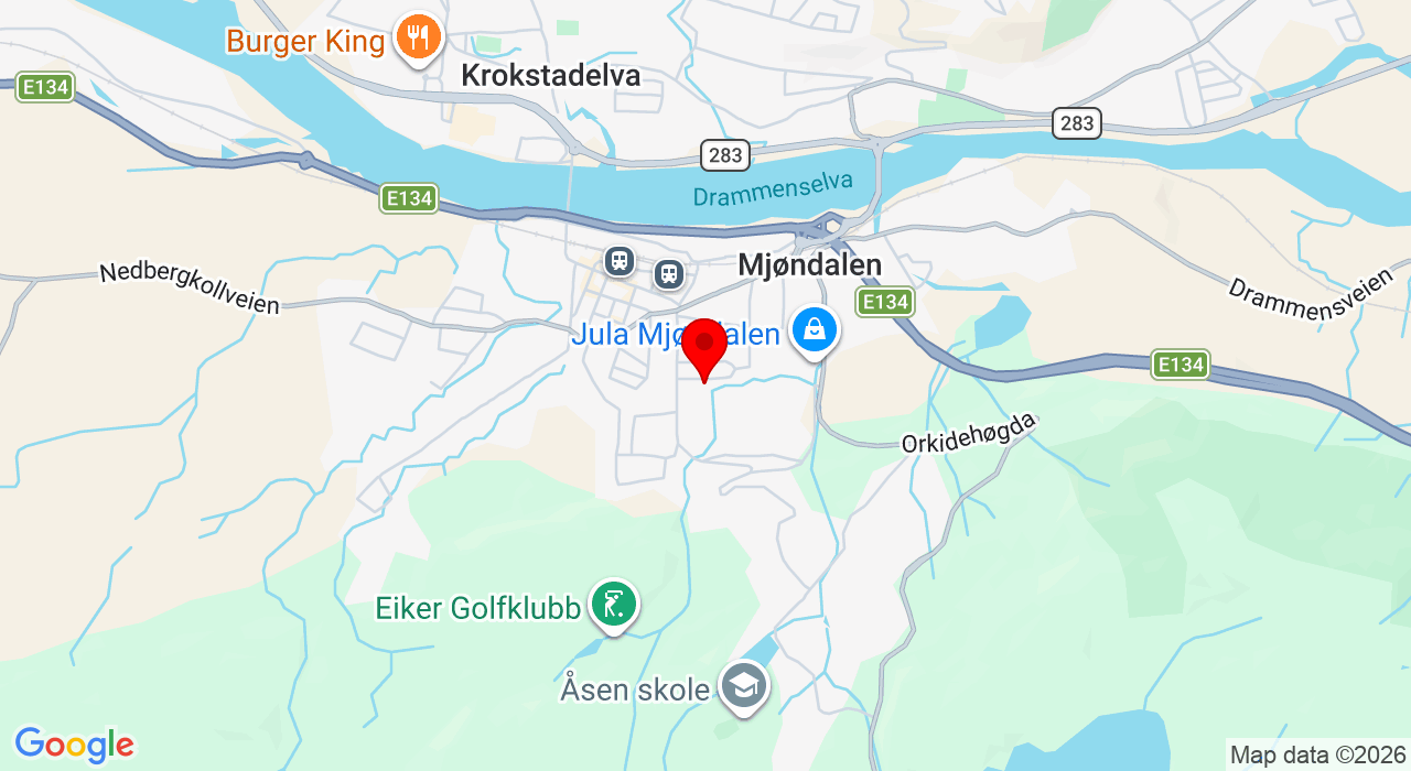 Google Map of https://www.google.com/maps/place/Hagatjernveien 17,3050+Mjøndalen