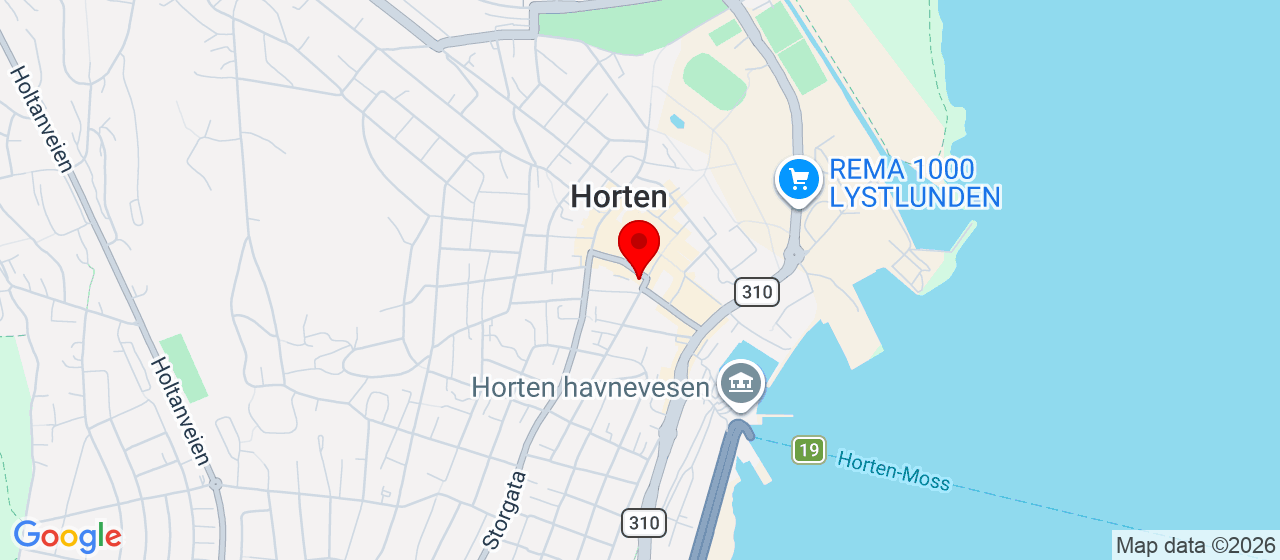 Kart over Anders Jørgensensgate 18 Horten