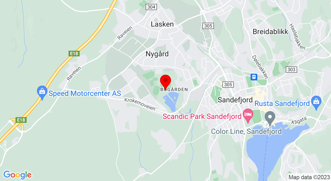 Google Map of Oppmøte utenfor Jotunhallen i Sandefjord, Sportsveien 25, 3224, Sandefjord,3224+Sandefjord