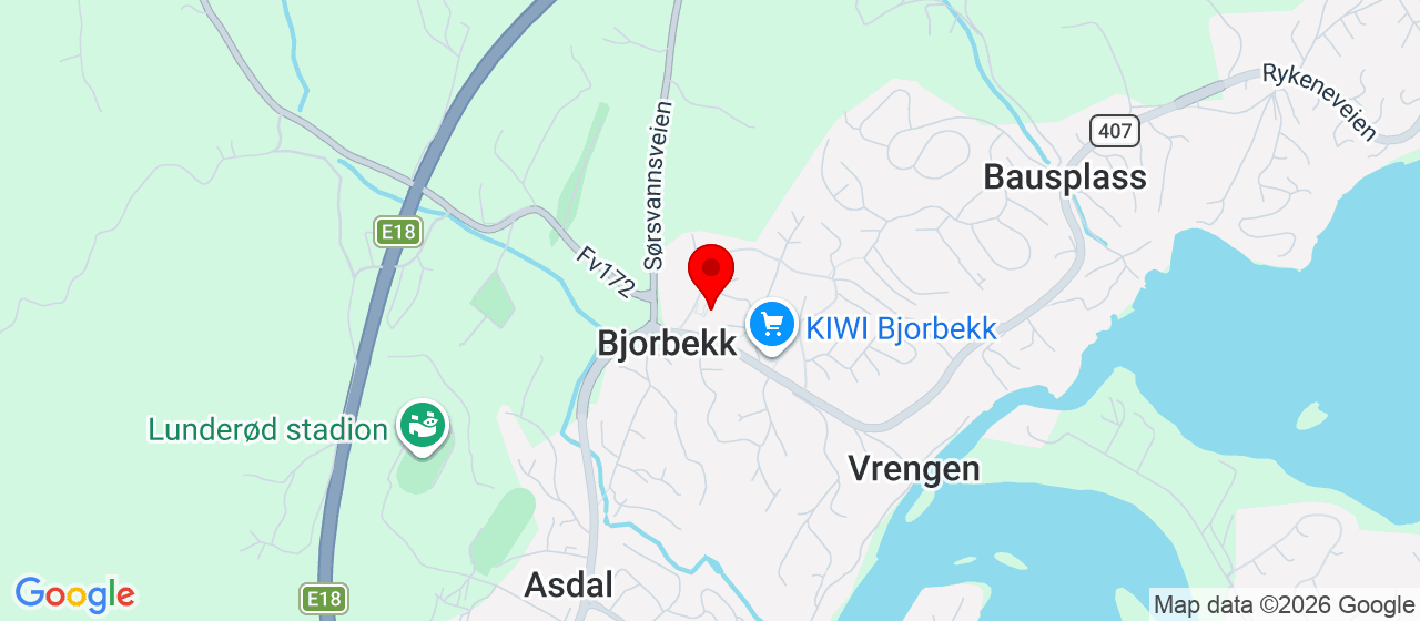 Kart over Johan Landmarks vei 1 Bjorbekk