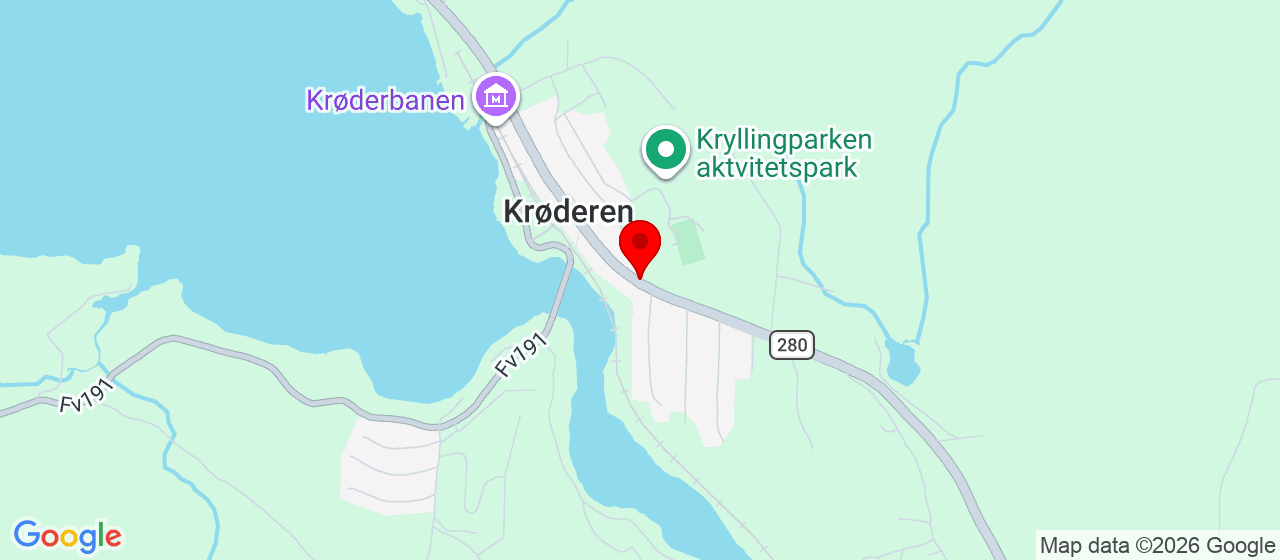 Kart over Krøderen Ungdomsskole KRØDEREN