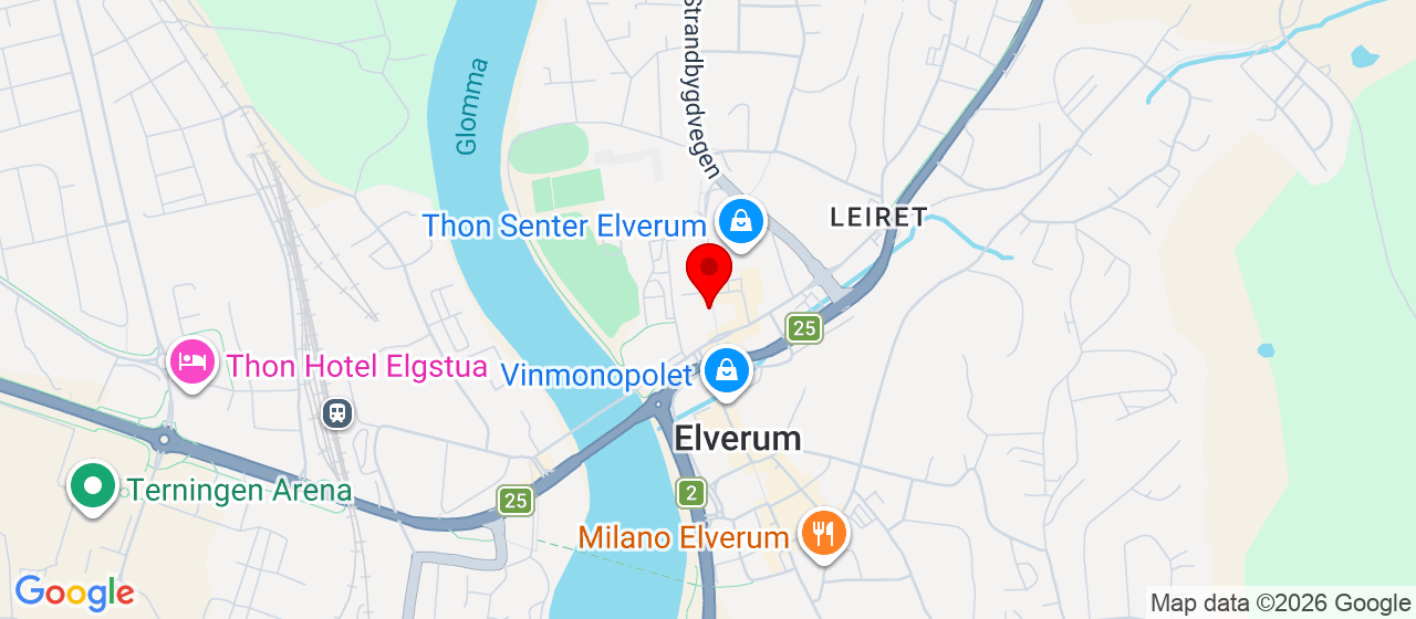 Kart over Torggata 6 ELVERUM