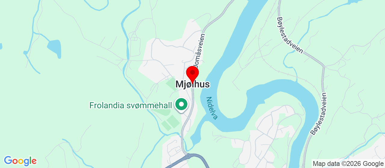 Kart over Mjølhus Froland