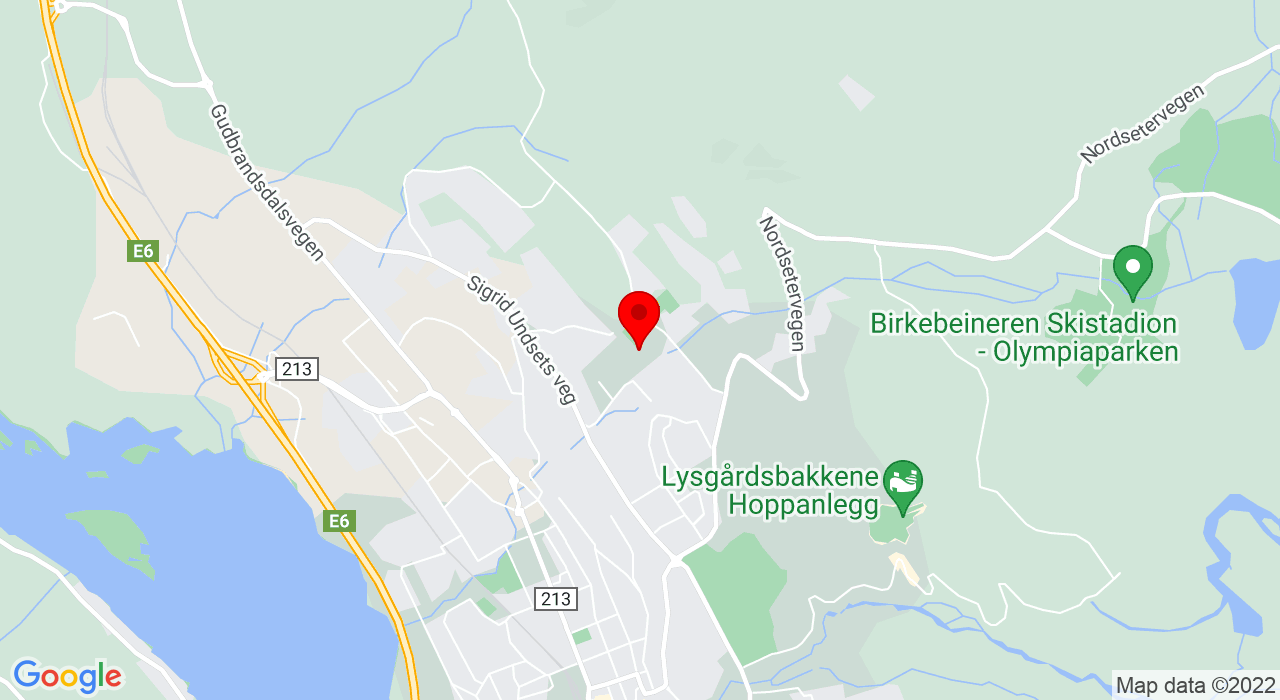 Google Map of Nordre Ål Skole, Kringsjåveien, Lillehammer,2618+LILLEHAMMER
