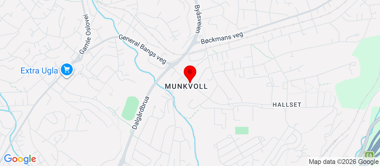 Kart over Arnt Smistads Veg trondheim