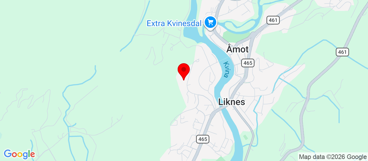 Kart over Farvegen 37 KVINESDAL