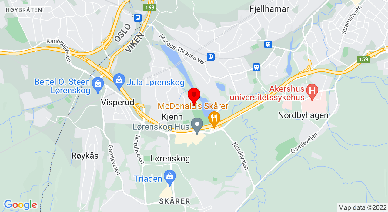 Google Map of Hasselveien 6,1470+LØRENSKOG
