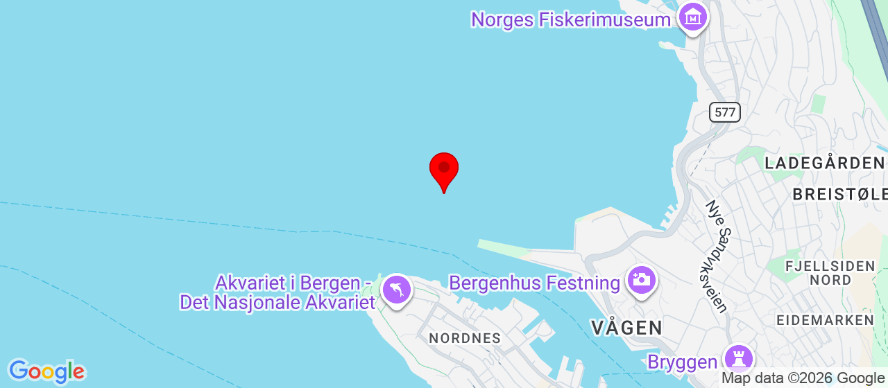 Kart over Vestland BERGEN