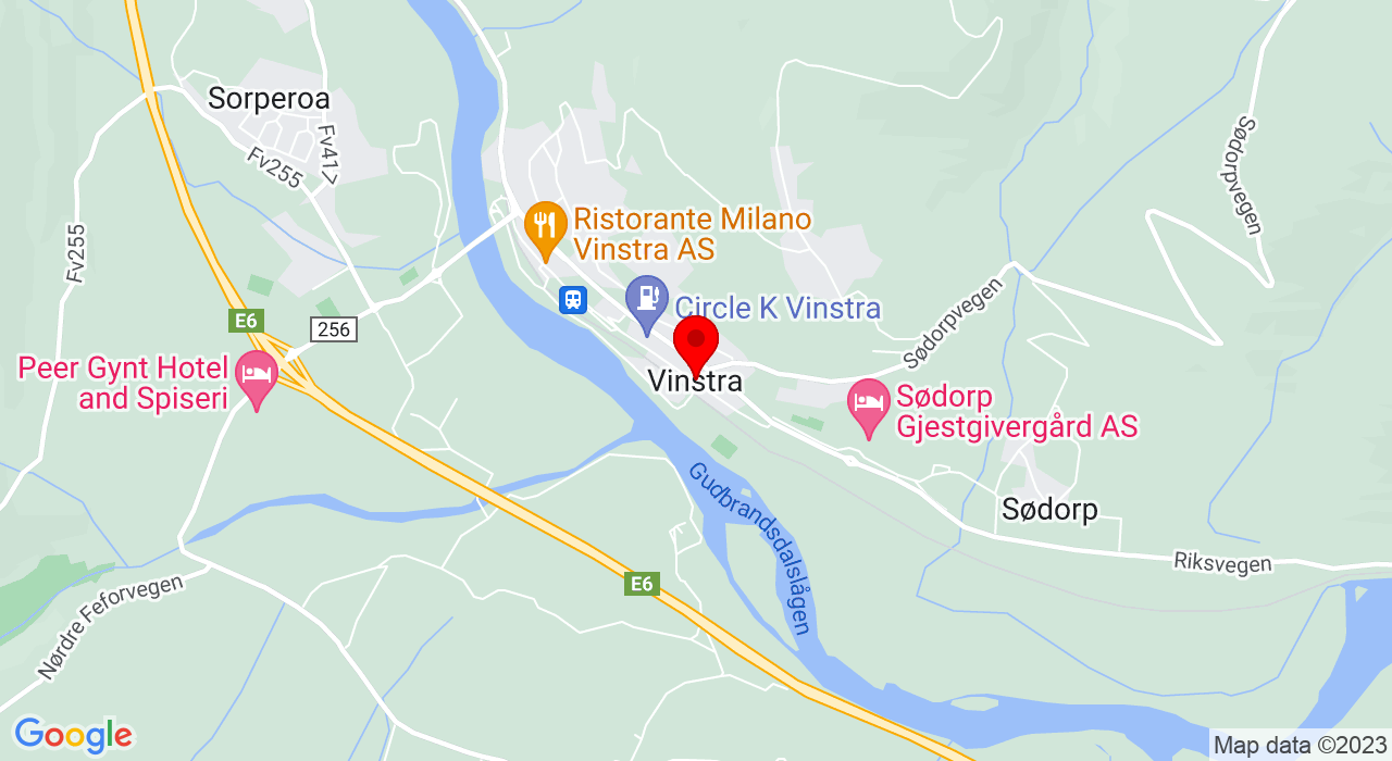 Google Map of Høgmolykkja,2640+Vinstra