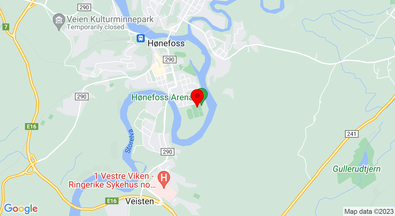 Google Map of Ringeriksgata 13,3510+Hønefoss