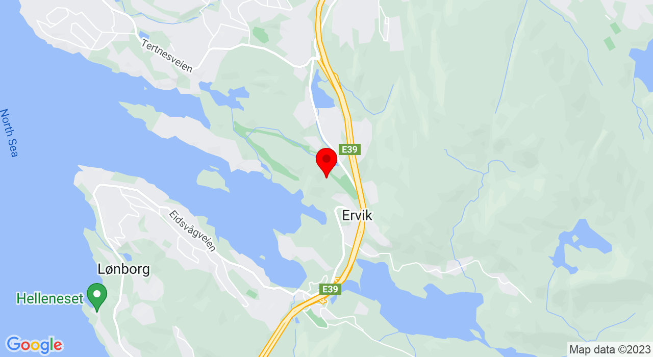 Google Map of Kalvatræet 37,5106+ØVRE ERVIK