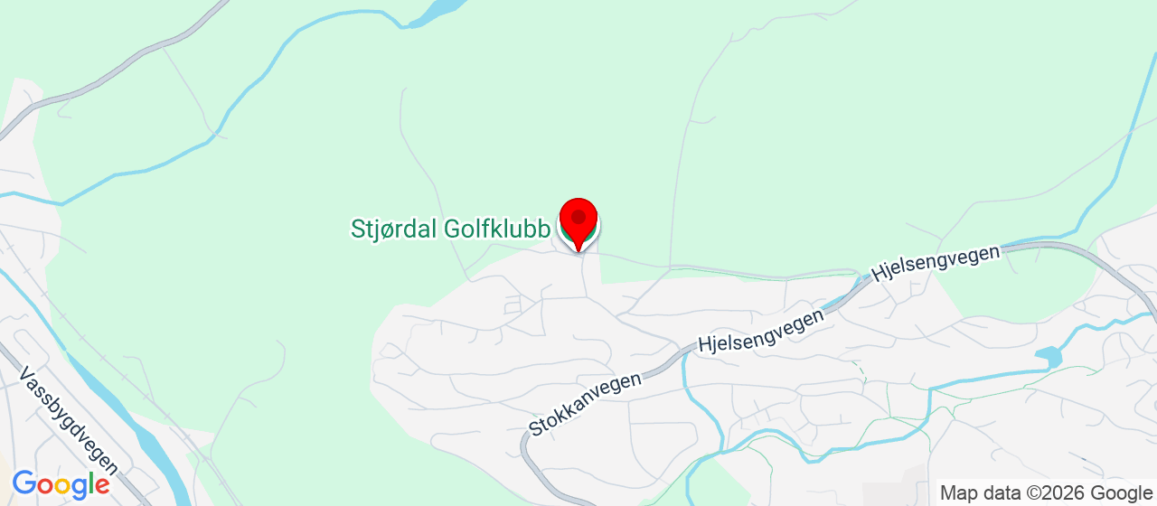 Kart over Stjørdal golfklubb 