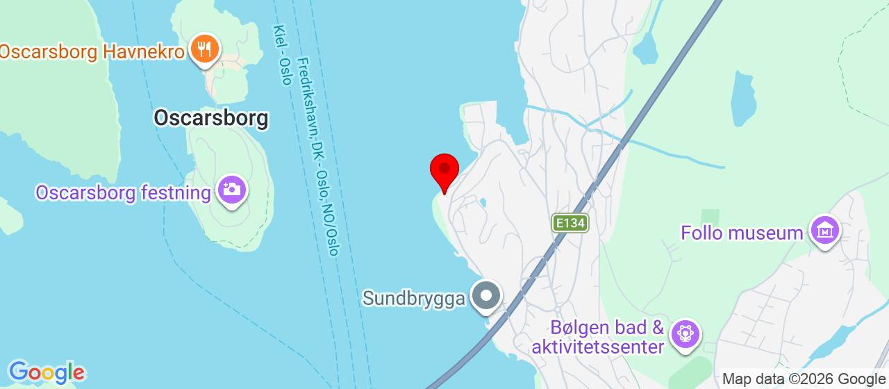 Kart over Husvikveien 44 Drøbak