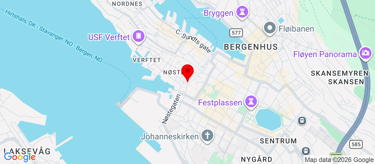 Kart over KlosterGarasjen BERGEN