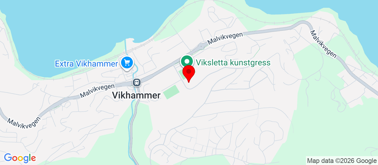 Kart over Malvikhallen Vikhammer