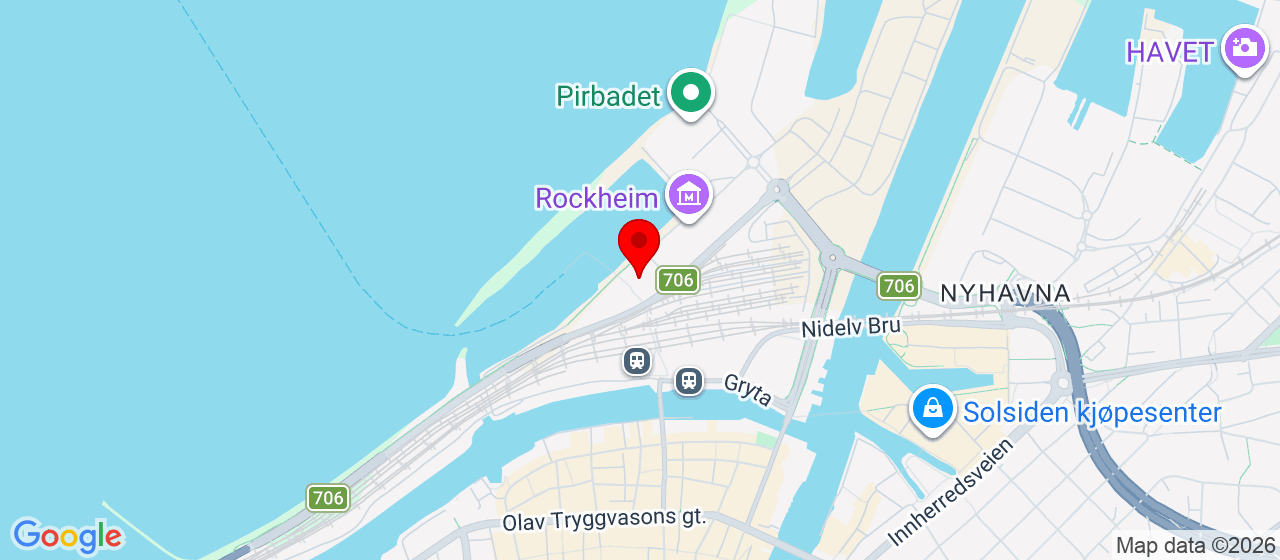 Kart over Brattørkaia 17 Trondheim
