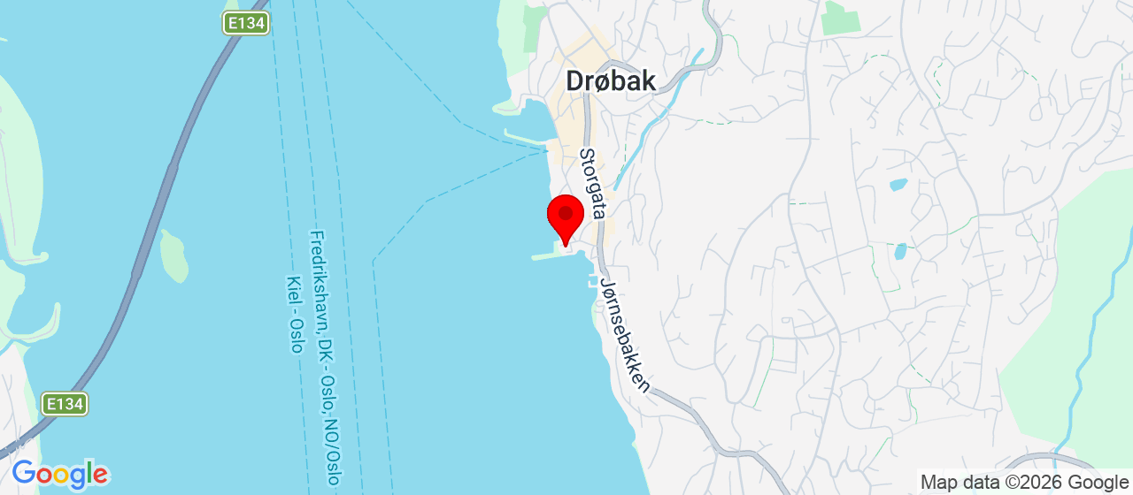 Kart over Badehusgata 27 Drøbak