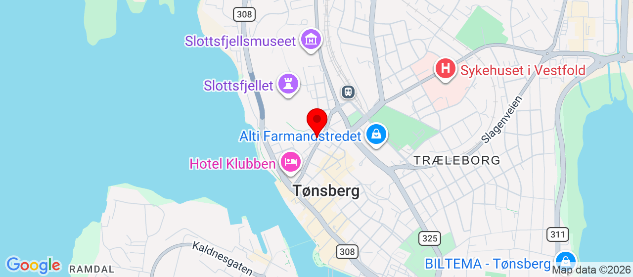 Kart over Anders Madsensgate 6 (gamle lokalene til frikirken) TØNSBERG