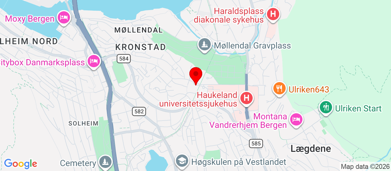 Kart over Jonas Lies vei 59 Bergen