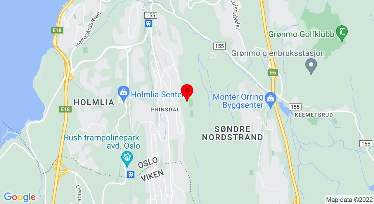 Google Map of Øvre Prinsdals vei 62,1263+Oslo