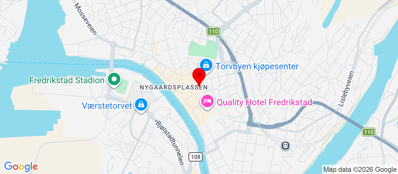 Kart over Gunnar Nilsens gate 9 FREDRIKSTAD