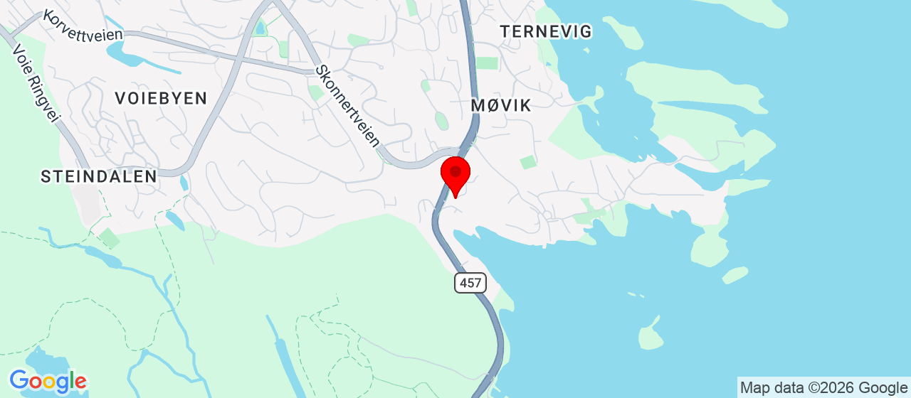 Kart over Krooddveien KRISTIANSAND S