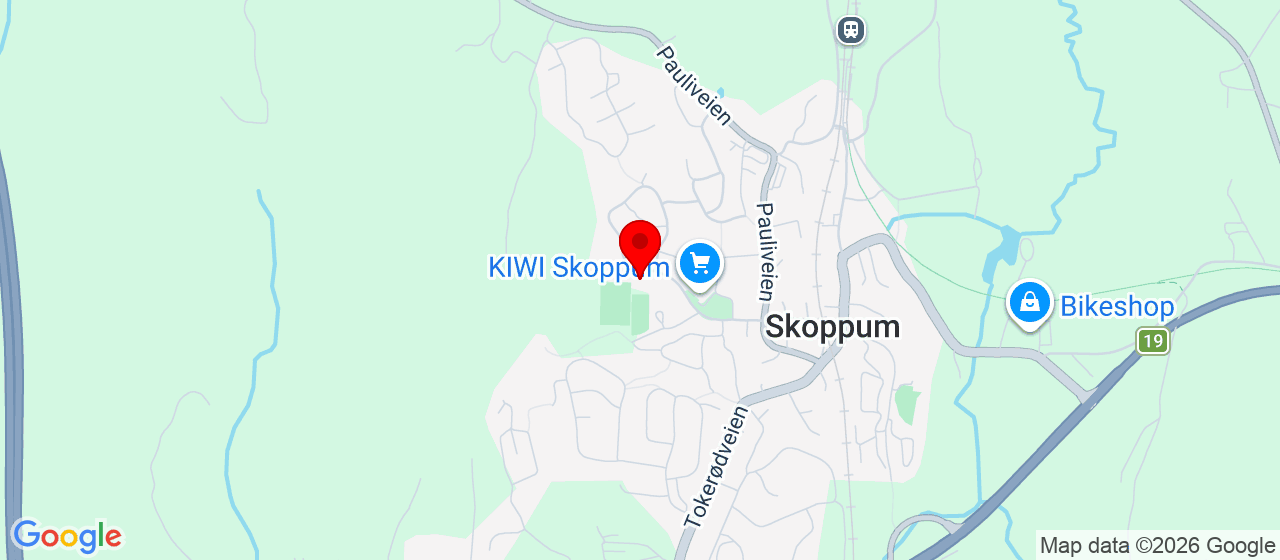 Kart over Skoppum Idrettsanlegg Skoppum