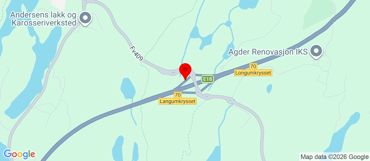 Kart over Longumkrysset ARENDAL