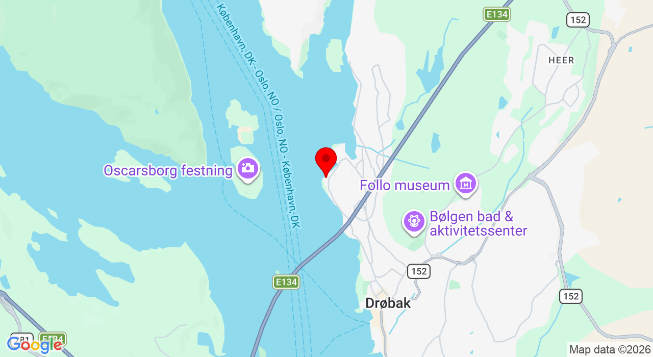 Google Map of https://www.google.com/maps/place/Militærstranda, Husvikveien 44,1440+Drøbak