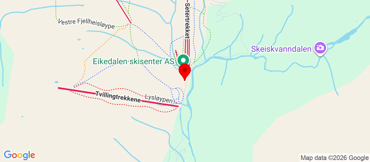 Kart over Kråvegen 108 TYSSE