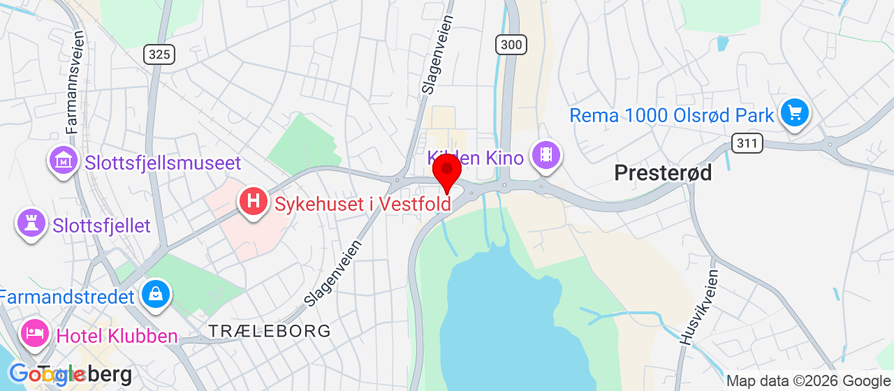 Kart over Halfdan Wilhelmsens alle 43 TØNSBERG