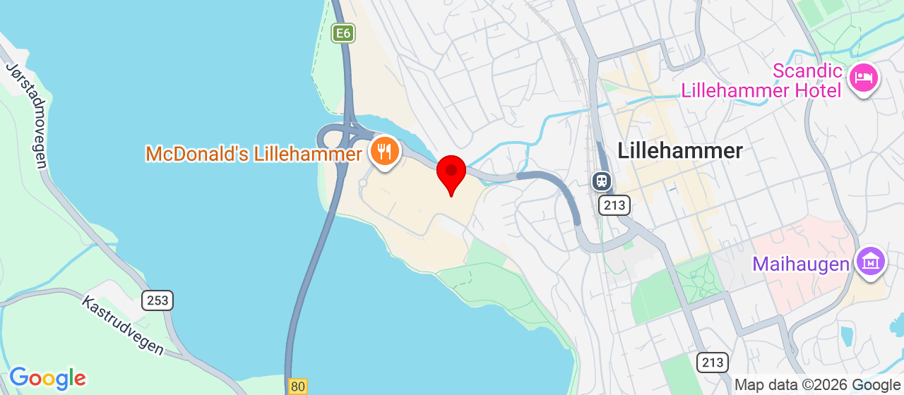 Kart over Strandpromenaden79 Lillehammer