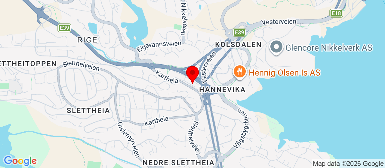 Kart over Kartheia 5 KRISTIANSAND S