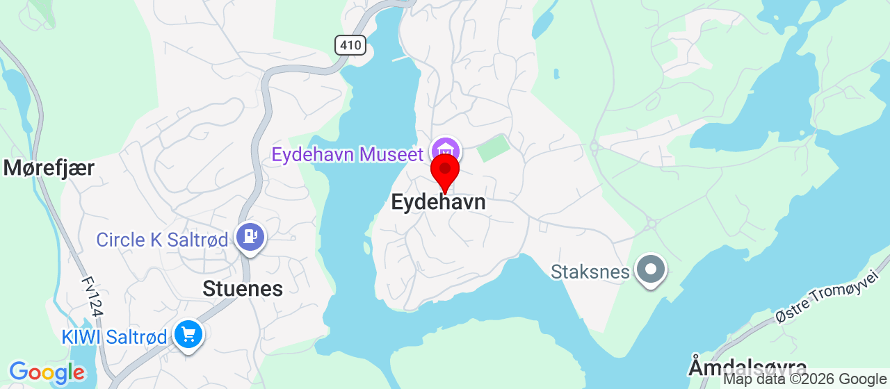 Kart over Eydehavn sentrum 