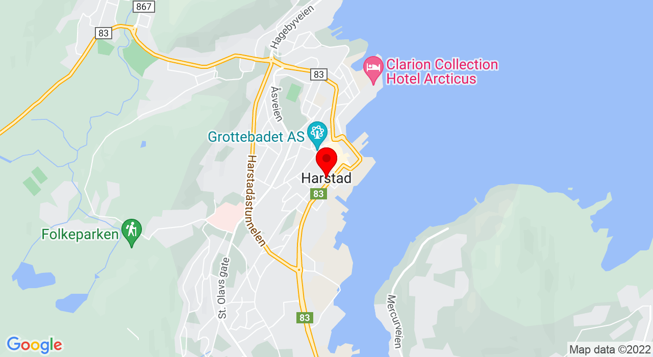 Google Map of Valanvegen 2,9409+HARSTAD